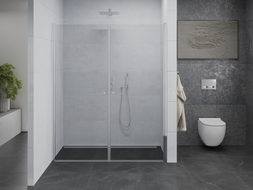 Mexen Pretoria Duo des portes de douche pivotantes 180 cm, transparentes, chromées - 852-180-000-02-00