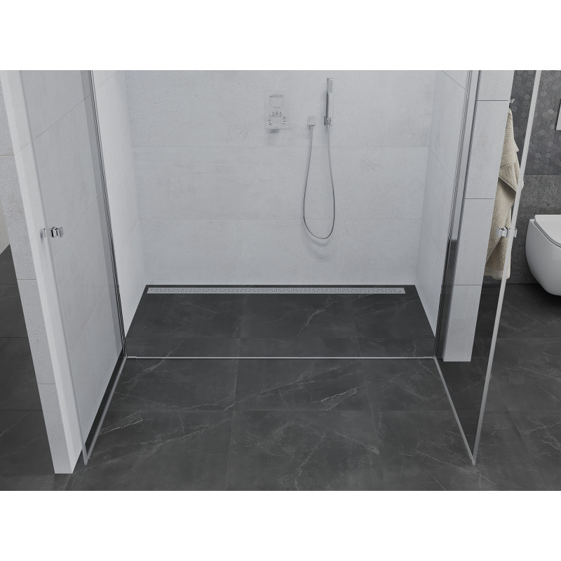 Mexen Pretoria Duo des portes de douche pivotantes 180 cm, transparentes, chromées - 852-180-000-02-00