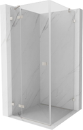 Mexen Lunar cabine de douche pivotante gauche 100 x 100 cm, transparent, nickel brossé - 834-100-100-97-00-L