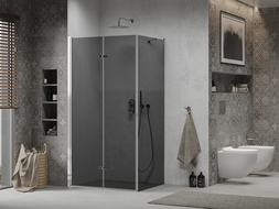 Mexen Lima cabine de douche pliante 70 x 100 cm, graphite, chrome - 856-070-100-01-40