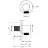 Mexen Kai raccord angulaire, graphite - 79341-66