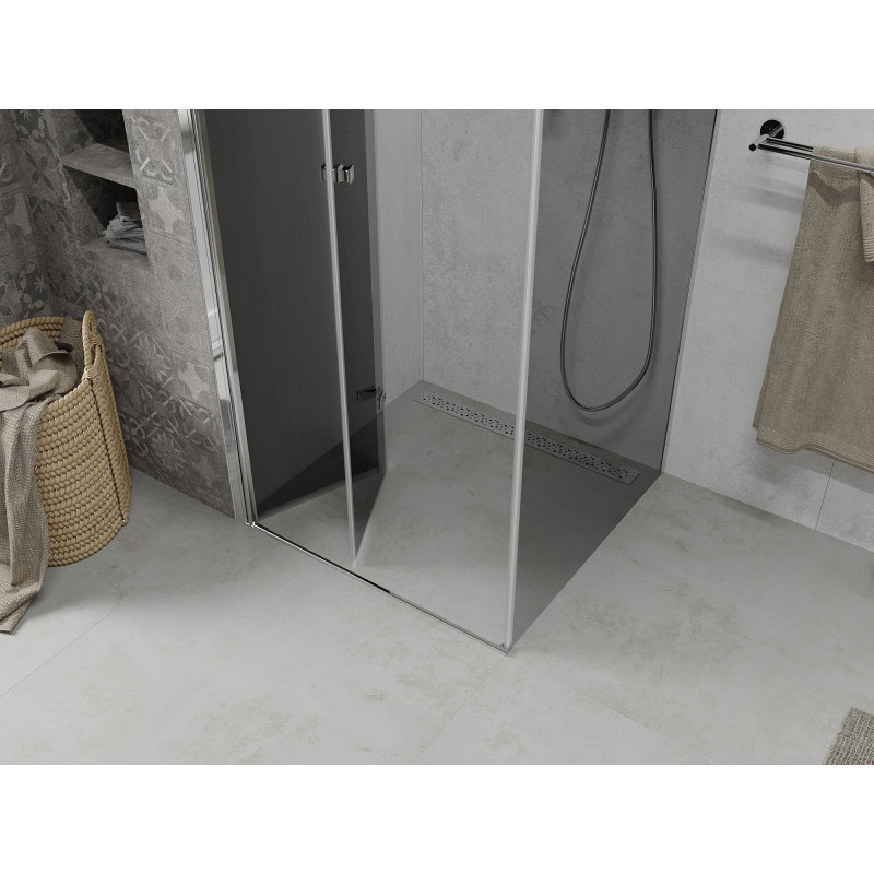 Mexen Lima cabine de douche pliante 80 x 80 cm, graphite, chrome - 856-080-080-01-40