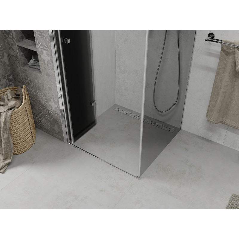 Mexen Lima cabine de douche pliante 80 x 80 cm, graphite, chrome - 856-080-080-01-40