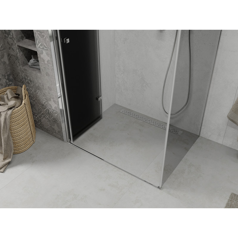 Mexen Lima cabine de douche pliante 80 x 100 cm, graphite, chrom - 856-080-100-01-40