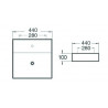 Mexen Blanca lavabo à poser 44 x 44 cm, blanc - 21624400