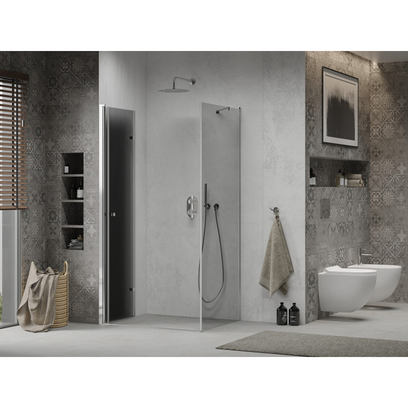 Mexen Lima cabine de douche pliante 80 x 100 cm, graphite, chrom - 856-080-100-01-40