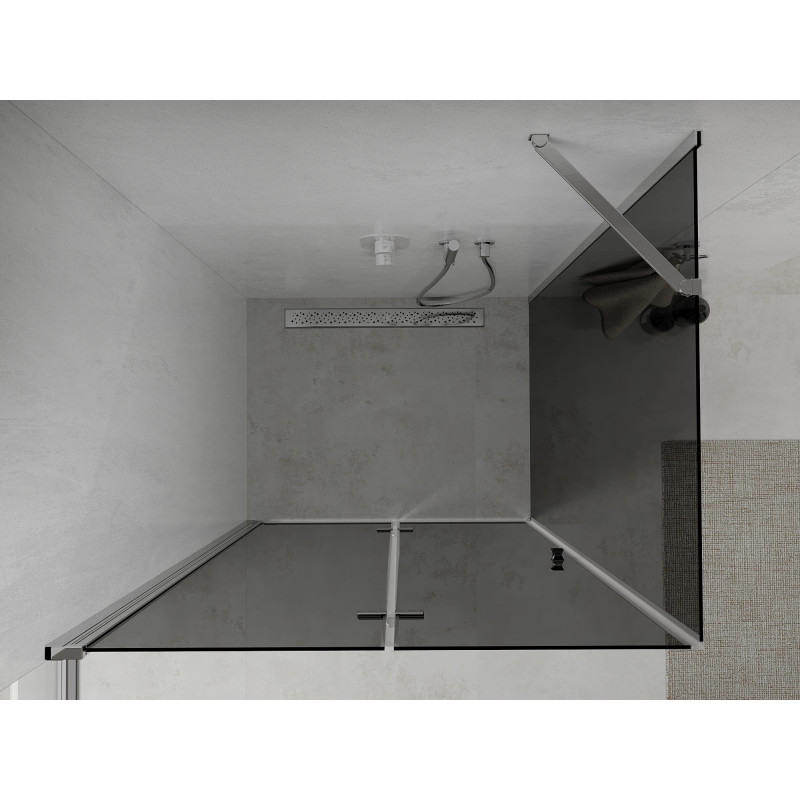 Mexen Lima cabine de douche pliante 80 x 100 cm, graphite, chrom - 856-080-100-01-40