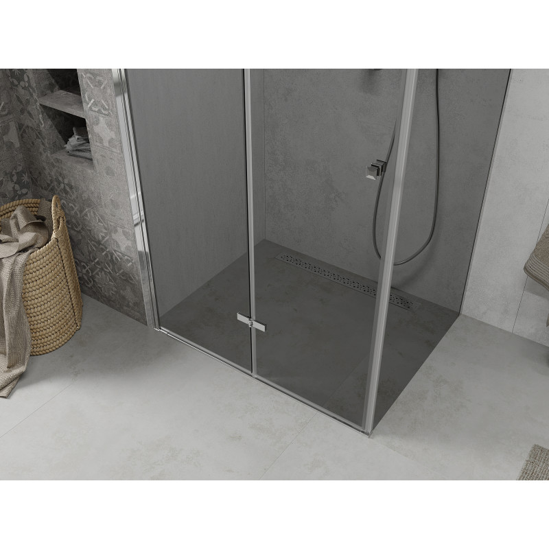 Mexen Lima cabine de douche pliante 80 x 110 cm, graphite, chrome - 856-080-110-01-40