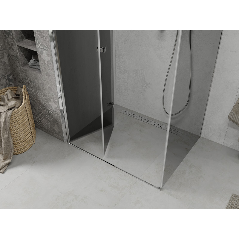 Mexen Lima cabine de douche pliante 90 x 80 cm, graphite, chrome - 856-090-080-01-40