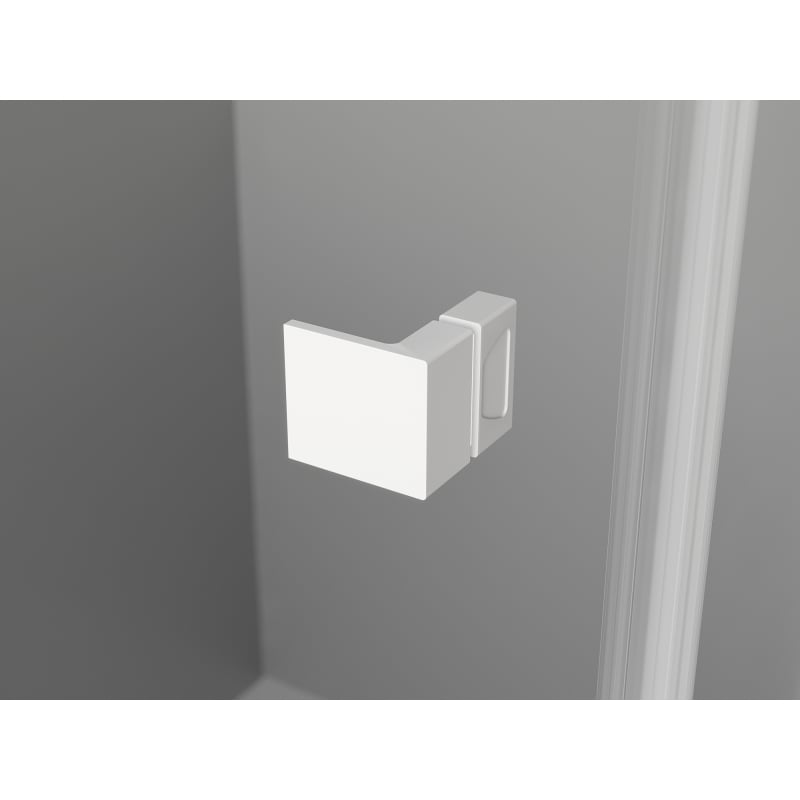 Mexen Lunar T cabine de douche pivotante droite 135 x 110 cm, transparent, blanc - 834T-135-110-20-00-P