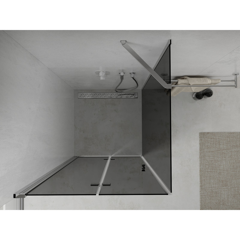 Mexen Lima cabine de douche pliable 90 x 90 cm, graphite, chrome - 856-090-090-01-40