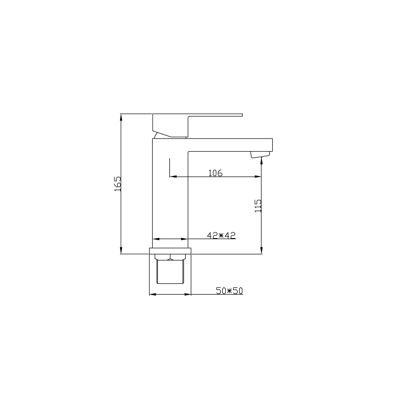 Mexen Cube robinet lavabo, chrome - 72900-00