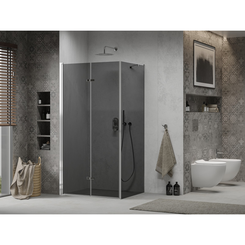 Mexen Lima cabine de douche pliante 100 x 70 cm, graphite, chrome - 856-100-070-01-40