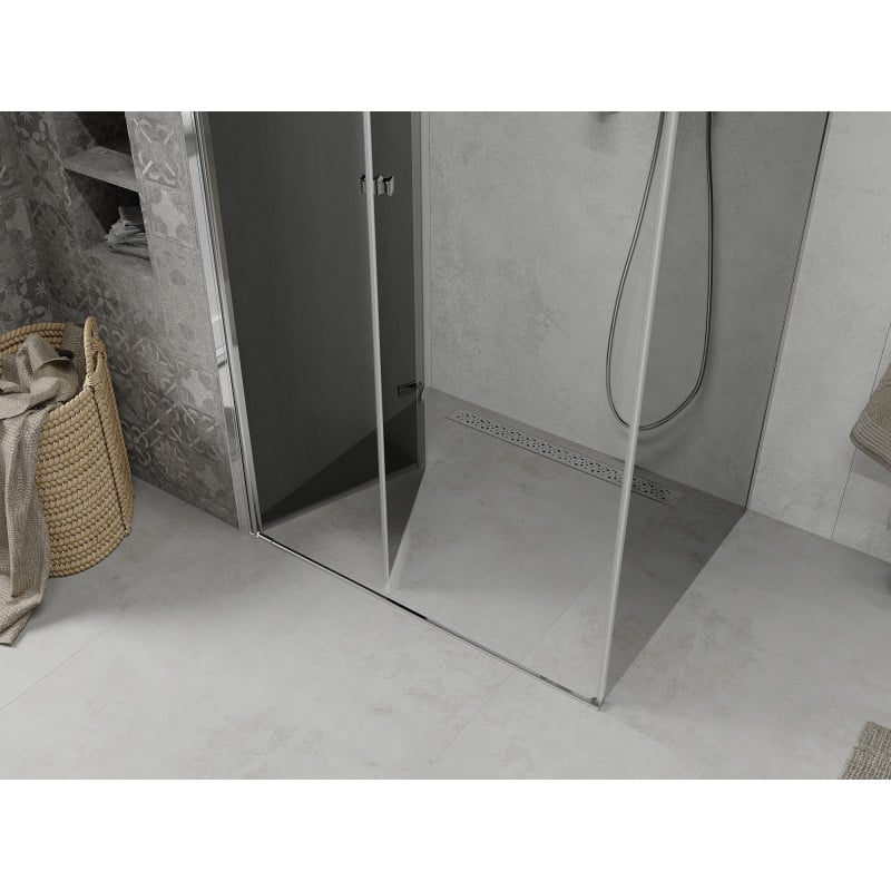 Mexen Lima cabine de douche pliante 100 x 80 cm, graphite, chrome - 856-100-080-01-40