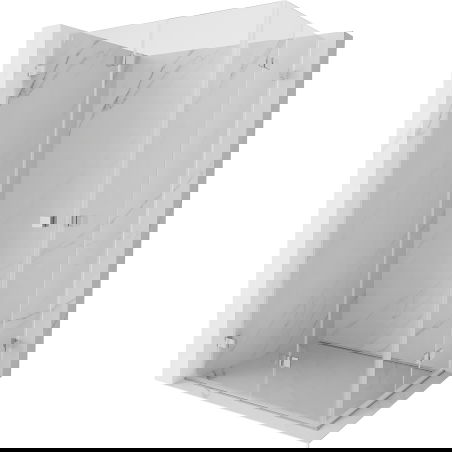 Mexen Lunar-F Duo cabine de douche pliable 90 x 75 cm, transparent, chrome - 836-090L-075P-01-00