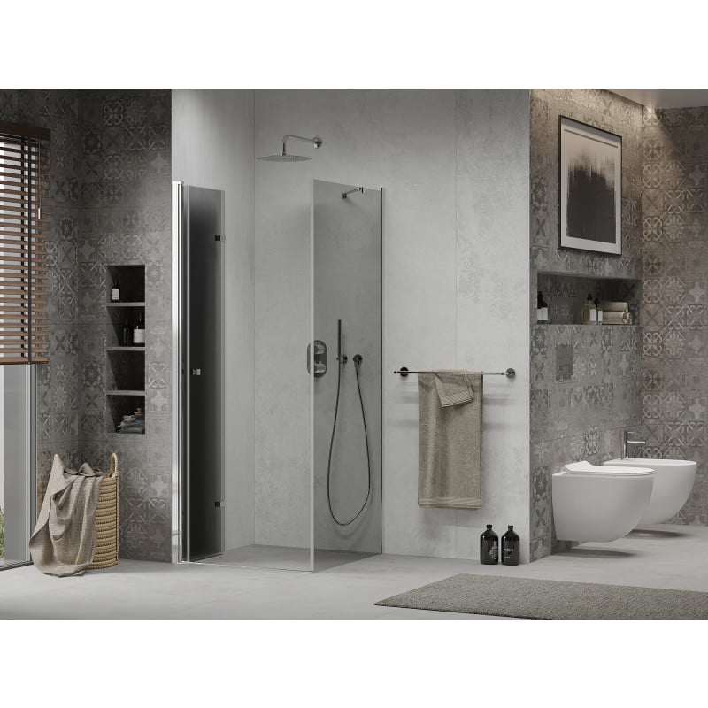 Mexen Lima cabine de douche pliante 100 x 100 cm, graphite, chrome - 856-100-100-01-40