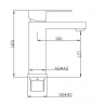 Mexen Cube robinet de lavabo, Noir - 72900-70