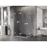 Mexen Lunar-F Duo cabine de douche pliante 80 x 70 cm, transparent, blanc - 836-080L-070P-20-00