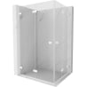 Mexen Lunar-F Duo cabine de douche pliante 85 x 70 cm, transparent, blanche - 836-085L-070P-20-00