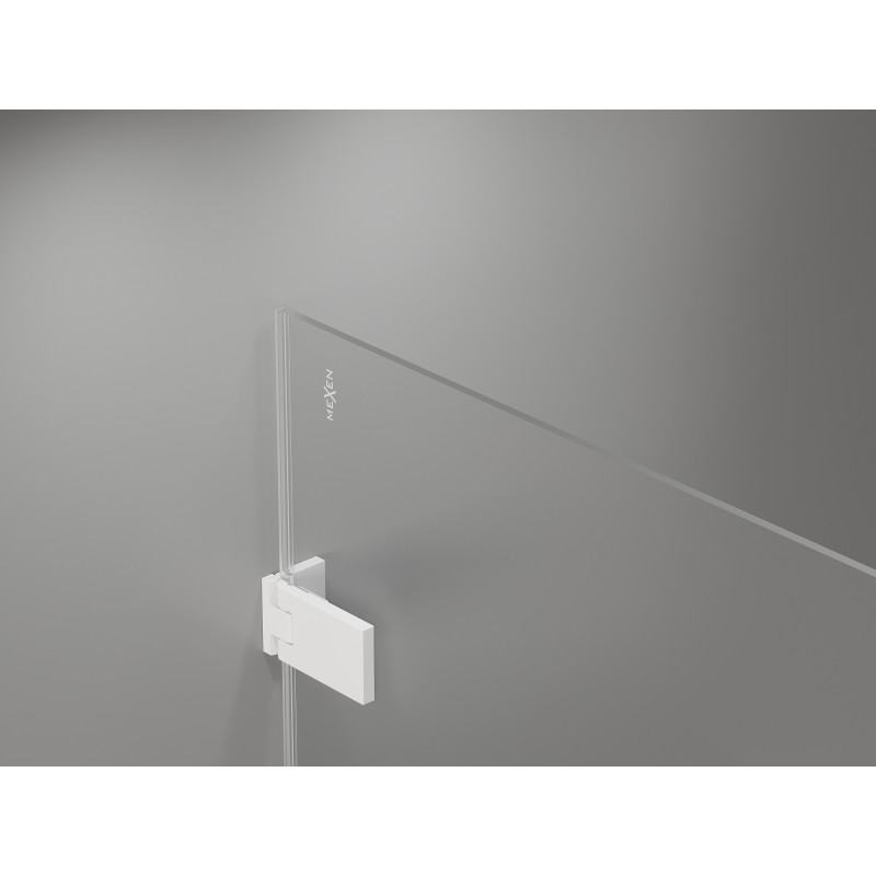 Mexen Lunar-F Duo cabine de douche pliante 85 x 80 cm, transparent, blanc - 836-085L-080P-20-00