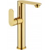 Mexen Milo robinet de lavabo haut avec poignée latérale, doré - 71315-50