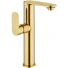 Mexen Milo robinet de lavabo haut avec poignée latérale, or - 71315-50