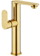 Mexen Milo robinet de lavabo haut avec poignée latérale, doré - 71315-50