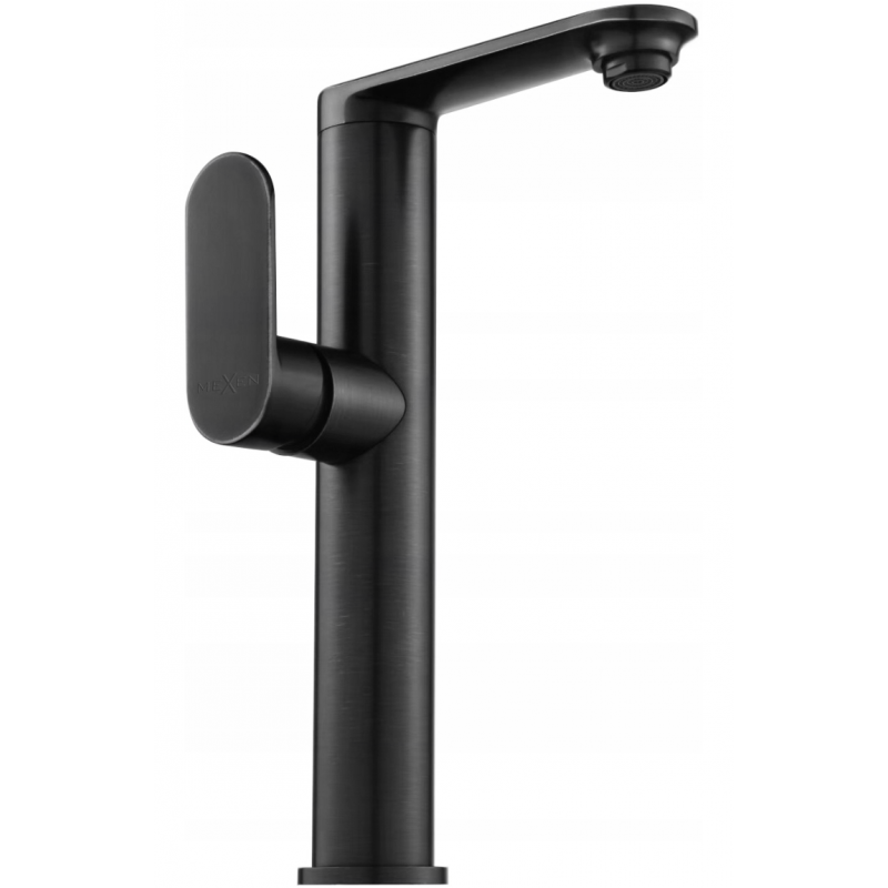 Mexen Milo robinet mélangeur pour lavabo, poignée latérale haute, Noir - 71315-70