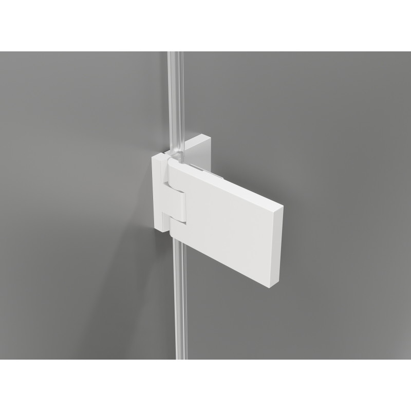 Mexen Lunar-F Duo cabine de douche pliante 100 x 75 cm, transparent, blanc - 836-100L-075P-20-00