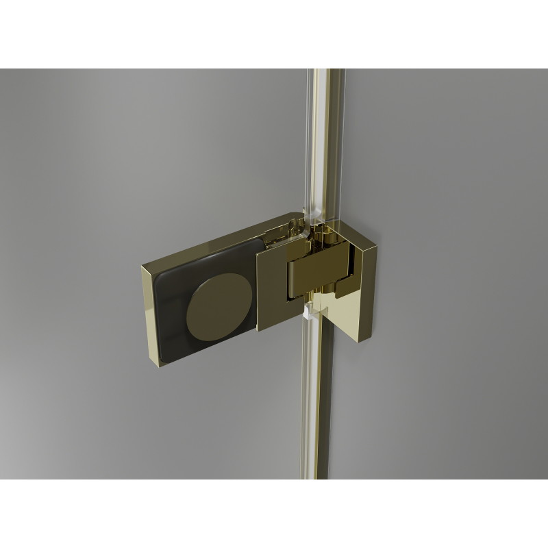 Mexen Lunar-F Duo cabine de douche pliante 75 x 75 cm, transparent, or - 836-075L-075P-50-00