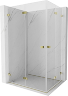Mexen Lunar-F Duo cabine de douche pliante 80 x 70 cm, transparent, or - 836-080L-070P-50-00