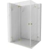 Mexen Lunar-F Duo cabine de douche pliante 100 x 70 cm, transparent, doré - 836-100L-070P-50-00