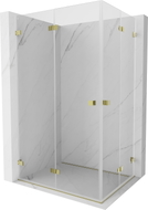 Mexen Lunar-F Duo cabine de douche pliante 100 x 70 cm, transparent, doré - 836-100L-070P-50-00