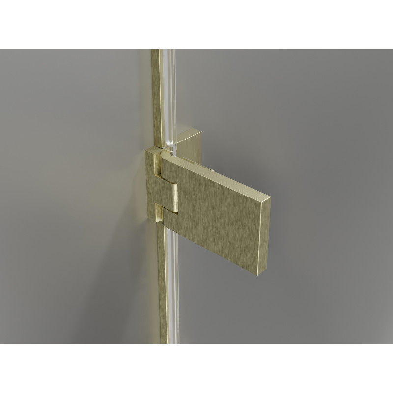 Mexen Lunar-F Duo cabine de douche pliante 75 x 70 cm, transparent, or brossé - 836-075L-070P-55-00