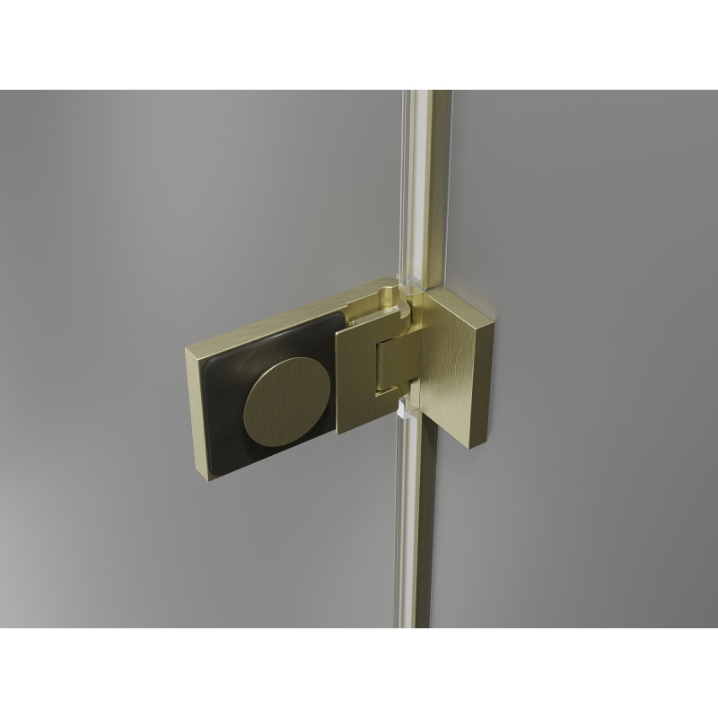 Mexen Lunar-F Duo cabine de douche pliante 80 x 75 cm, transparent, or brossé - 836-080L-075P-55-00