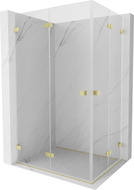 Mexen Lunar-F Duo cabine de douche pliante 85 x 80 cm, transparente, or brossé - 836-085L-080P-55-00