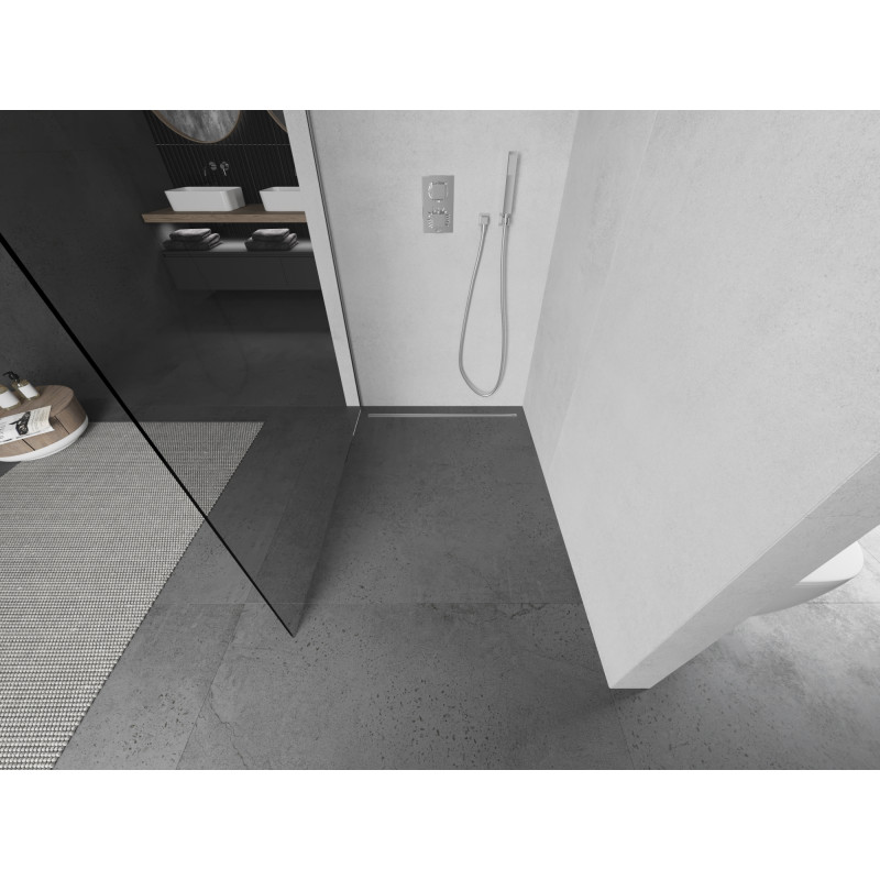 Mexen Kioto paroi de douche Walk-in 130 x 200 cm, transparent 8 mm, chrome - 800-130-101-01-00
