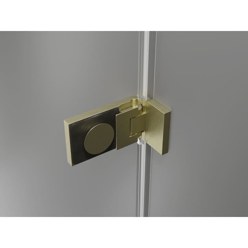 Mexen Lunar-F Duo cabine de douche pliante 90 x 80 cm, transparent, or brossé - 836-090L-080P-55-00