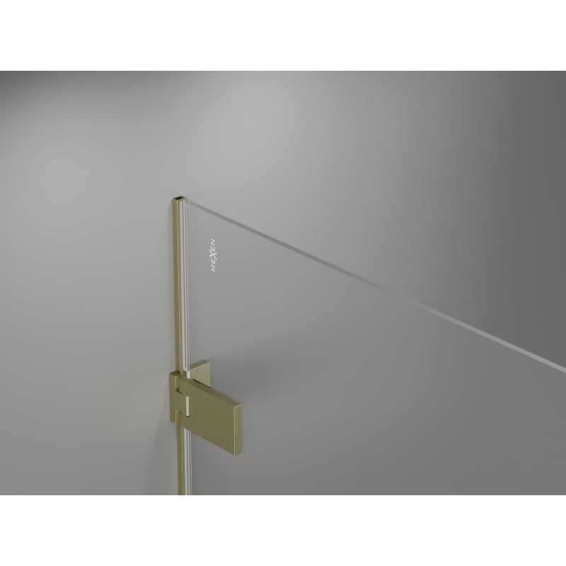 Mexen Lunar-F Duo cabine de douche pliante 90 x 80 cm, transparent, or brossé - 836-090L-080P-55-00