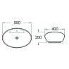 Mexen Kiara lavabo à poser 59 x 40 cm, blanc - 21645900