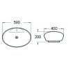 Mexen Kiara lavabo sur plan 59 x 40 cm, blanc - 21645900