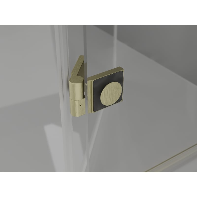 Mexen Lunar-F Duo cabine de douche pliante 100 x 90 cm, transparent, or brossé - 836-100L-090P-55-00