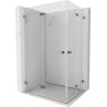 Mexen Lunar-F Duo cabine de douche pliante 80 x 70 cm, transparent, or rose - 836-080L-070P-60-00