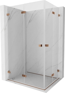 Mexen Lunar-F Duo cabine de douche pliante 80 x 70 cm, transparent, or rose - 836-080L-070P-60-00