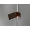 Mexen Lunar-F Duo cabine de douche pliante 90 x 90 cm, transparent, or rose - 836-090L-090P-60-00
