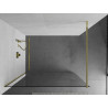 Mexen Kioto Paroi de douche Walk-in 130 x 200 cm, transparent 8 mm, dorée - 800-130-101-50-00