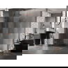 Mexen Lunar-F Duo paroi de douche pliante 100 x 100 cm, transparent, cuivre brossé - 836-100L-100P-65-00