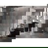 Mexen Lunar-F Duo paroi de douche pliante 100 x 100 cm, transparent, cuivre brossé - 836-100L-100P-65-00