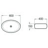 Mexen Silvia lavabo de comptoir 60 x 40 cm, Blanc - 21686000