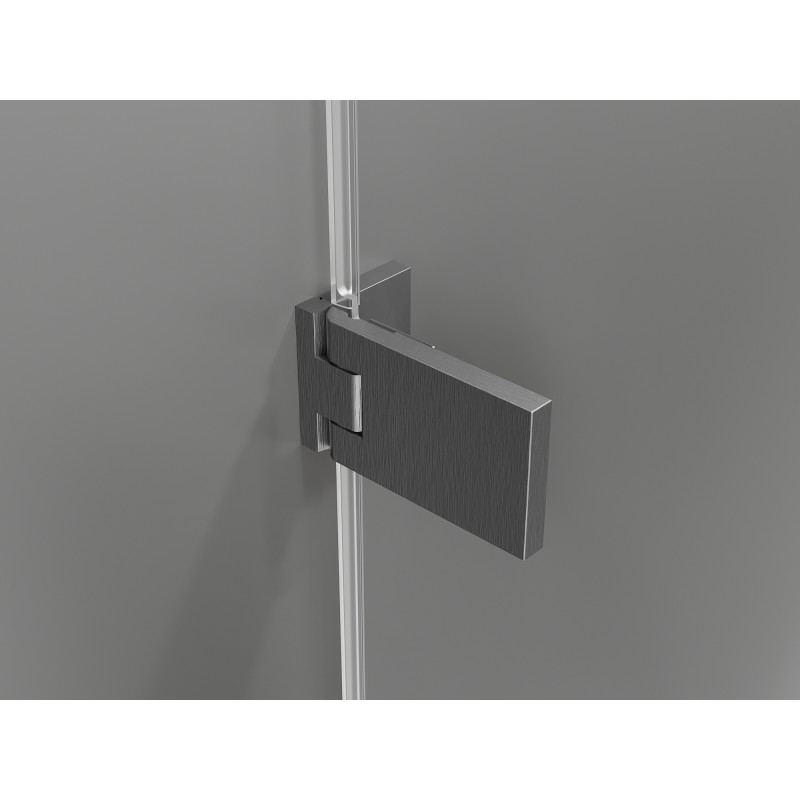 Mexen Lunar-F Duo cabine de douche pliante 75 x 70 cm, transparent, gris canon brossé - 836-075L-070P-66-00